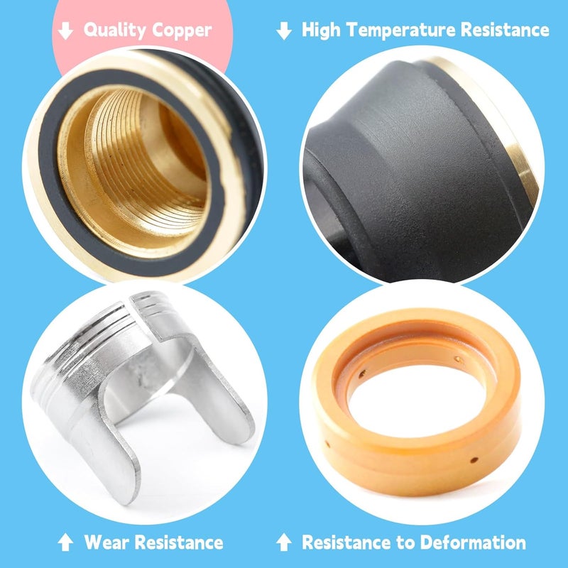 GLOXTED 2 Pack Tip Kit Replacement for Harbor Freight Titanium Plasma Cutter 45 IPT-45 TI-PC45 56255 56811/65 for Torch IPT-65 TI-PC65 58895 - Image 4